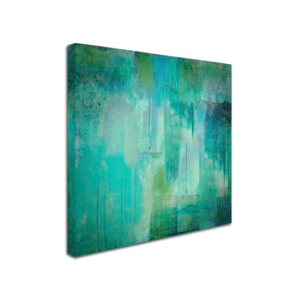 Color Bakery 'Aqua Circumstance' Canvas Art,18x18